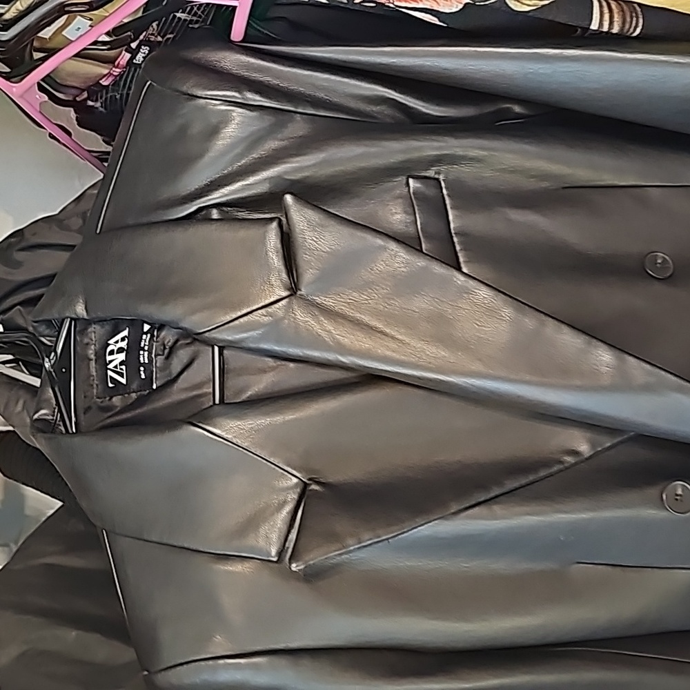 Zara Leather Blazer